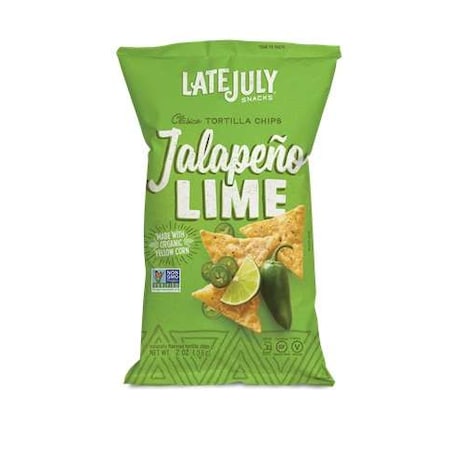 Late July Tortilla Chips Clasico Jalapeno Lime 2 oz., PK24 110445